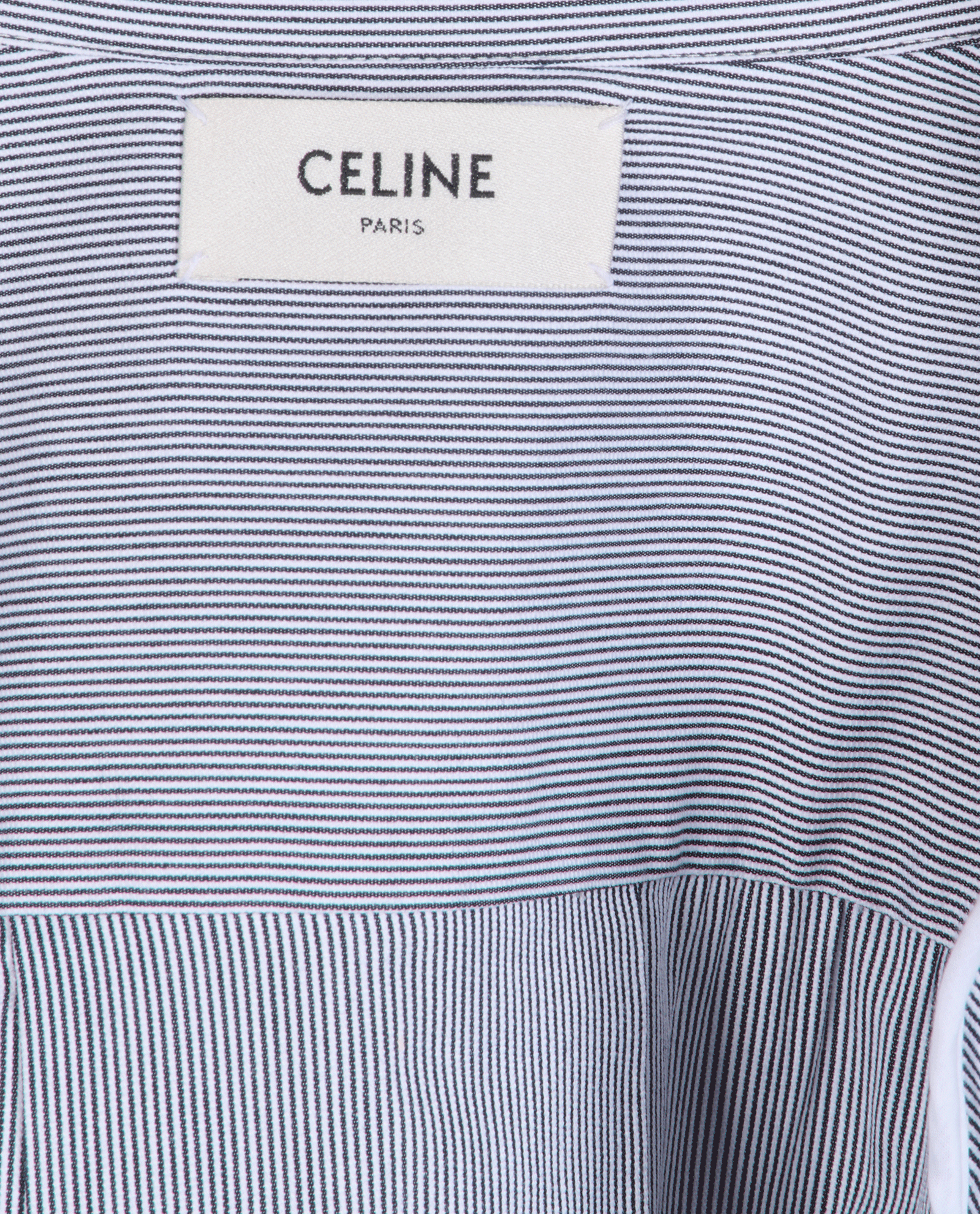 Celine Striped Triomphe Shirt, &pound;350, Clothing, Black/White, Cotton, Other view