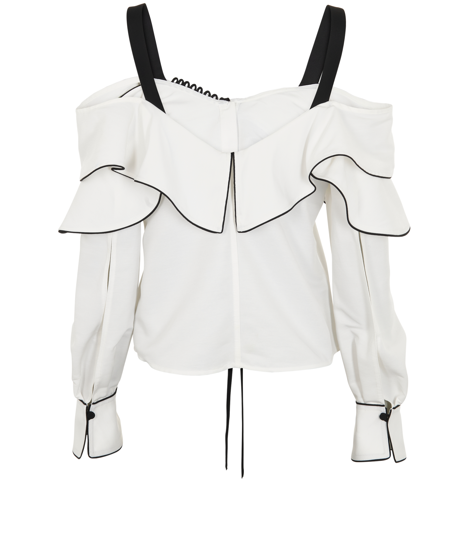 Self -Portrait Off Shoulder Top, &pound;40, Clothing, White, Polyester (Polymer), Back view