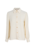 Gucci Horsebit Chain Blouse, &pound;375, Clothing, Cream, Silk, Front view
