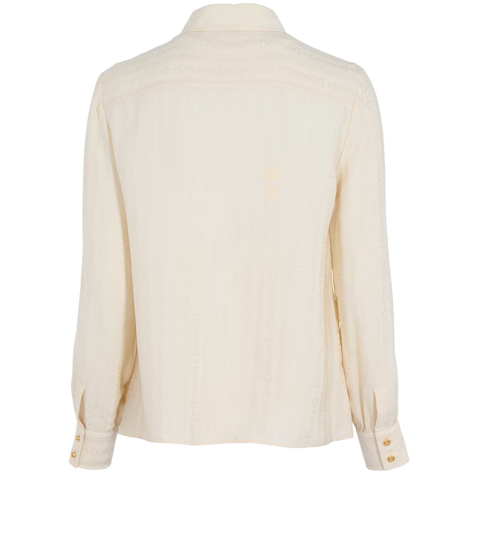Gucci Horsebit Chain Blouse, &pound;375, Clothing, Cream, Silk, Back view