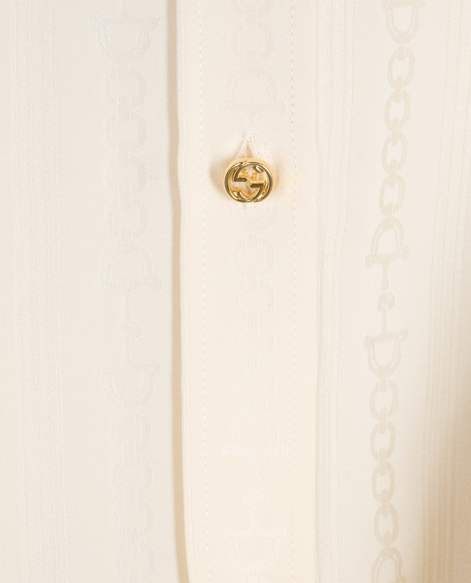 Gucci Horsebit Chain Blouse, &pound;375, Clothing, Cream, Silk, Other view