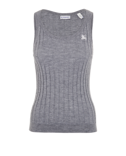 Burberry Knit Vest, Cashmere, Grey, Sz M, 3*