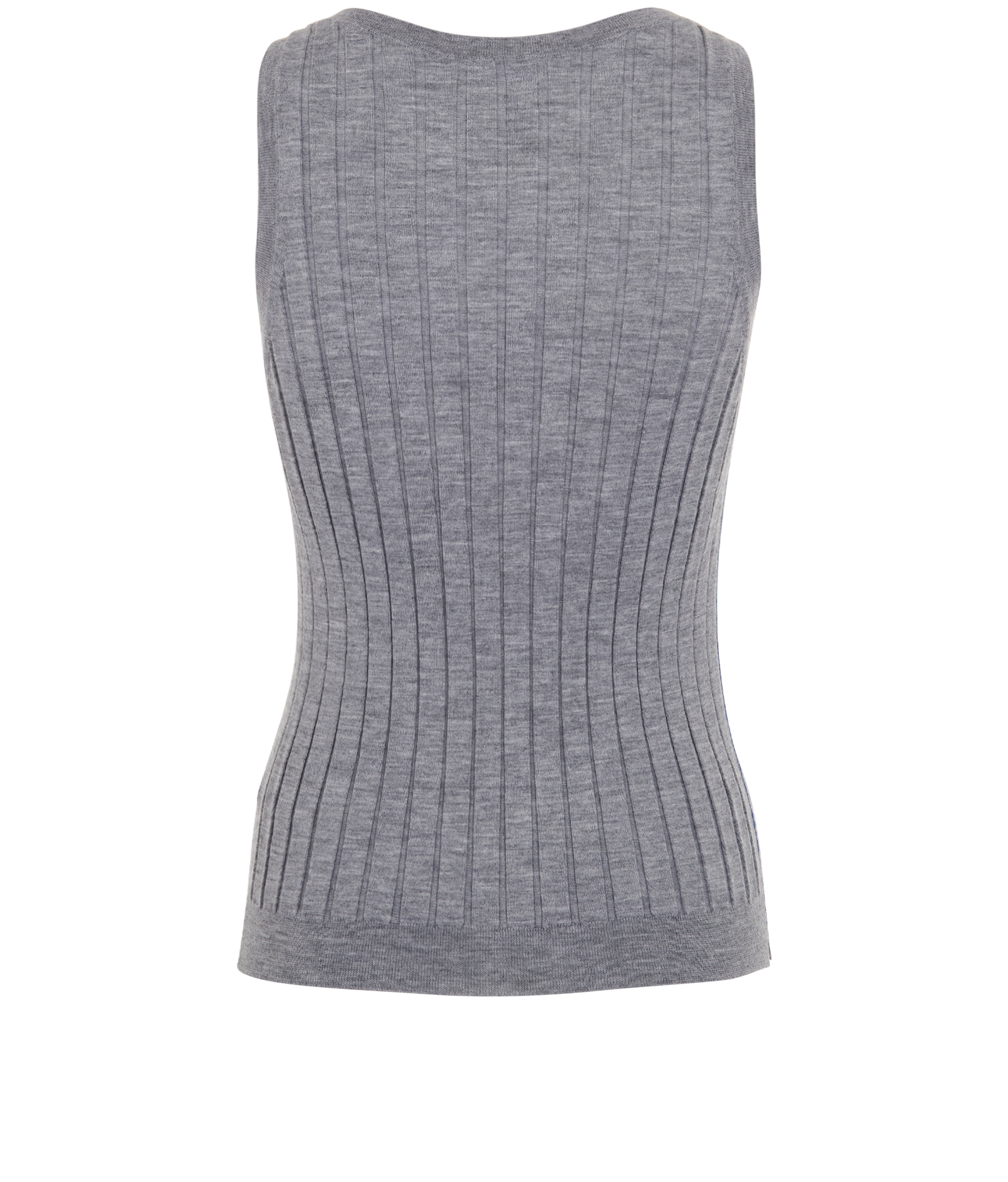Burberry Knit Vest, &pound;130, Clothing, Grey, Cashmere, Back view