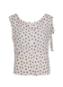 Prada Floral Print Sleeveless Top, £120, Clothing, White, Silk, Front view