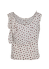 Prada Floral Print Sleeveless Top, £120, Clothing, White, Silk, Back view