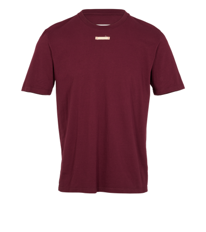 Maison Margiela Basic T-Shirt, &pound;120, Clothing, Burgundy, Cotton, Front view