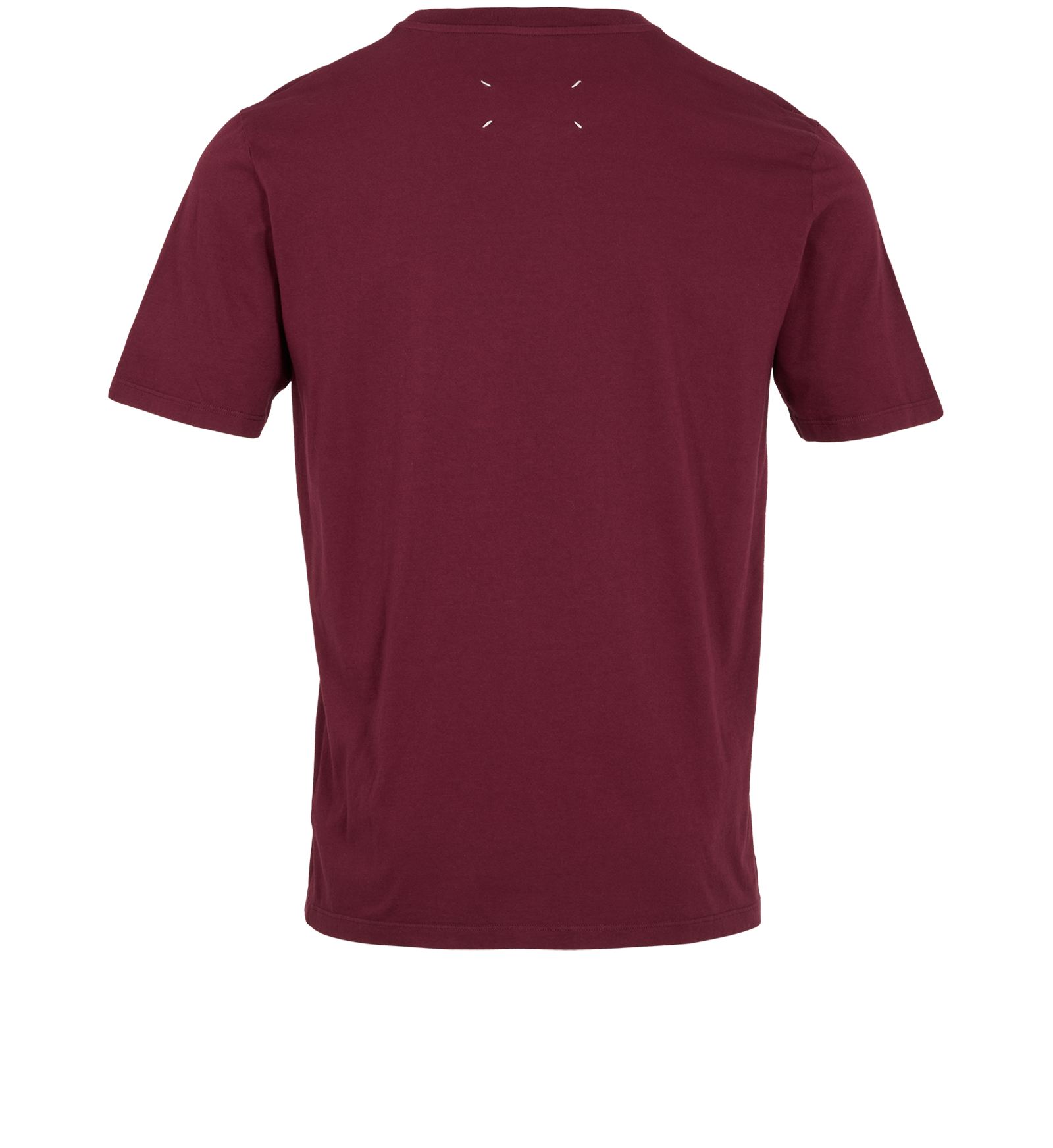 Maison Margiela Basic T-Shirt, &pound;120, Clothing, Burgundy, Cotton, Back view
