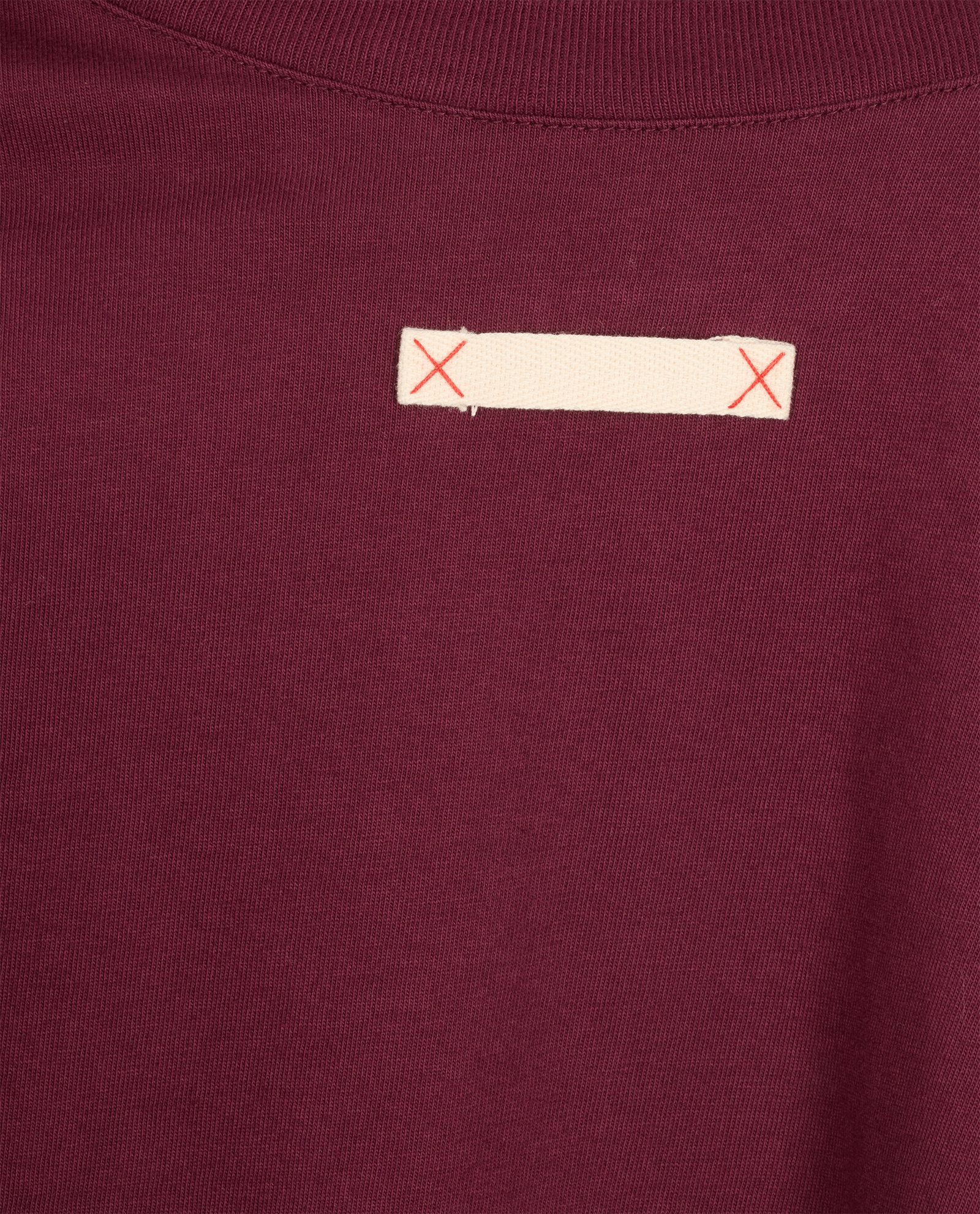 Maison Margiela Basic T-Shirt, &pound;120, Clothing, Burgundy, Cotton, Other view