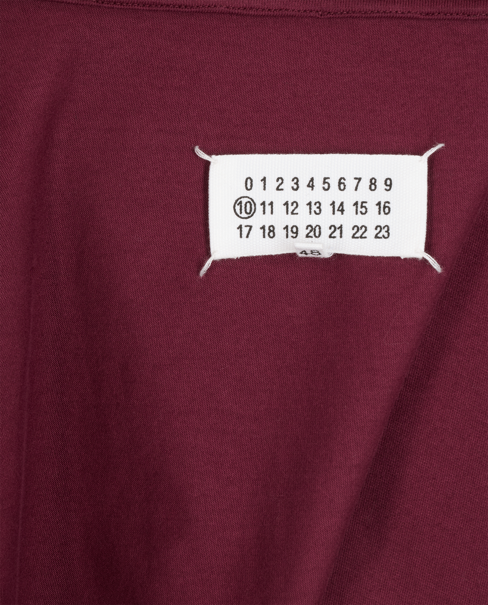 Maison Margiela Basic T-Shirt, &pound;120, Clothing, Burgundy, Cotton, Other view