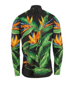 Dolce & Gabbana Martini Tropical Shirt, Mens, Cotton, Multi, Sz M, 2*
