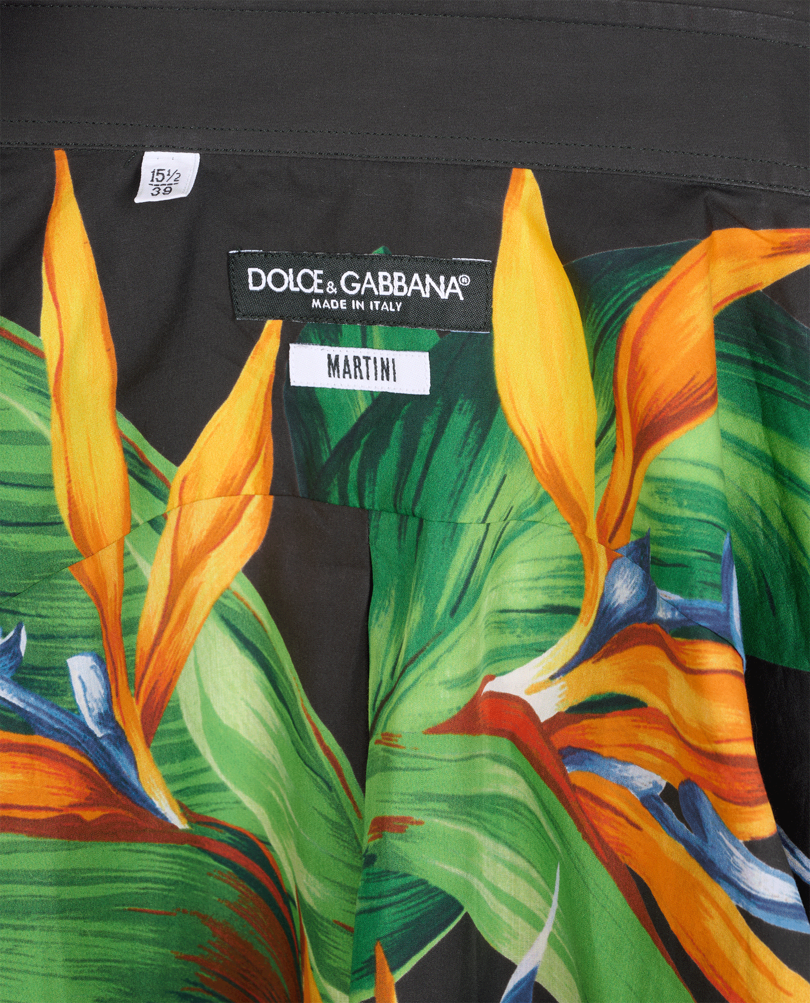 Dolce & Gabbana Martini Tropical Shirt, &pound;195, Clothing, Black/Green, Cotton, Other view