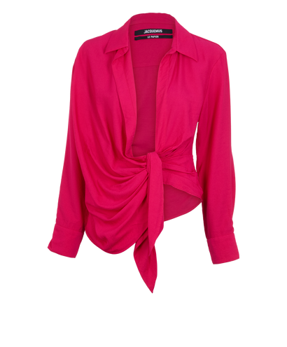Jacquemus Le Papier Shirt, &pound;90, Clothing, Pink, Polyester/Viscose, Front view