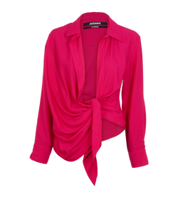 Jacquemus Le Papier Shirt, Viscose/Poly, Pink, UK8, 2*