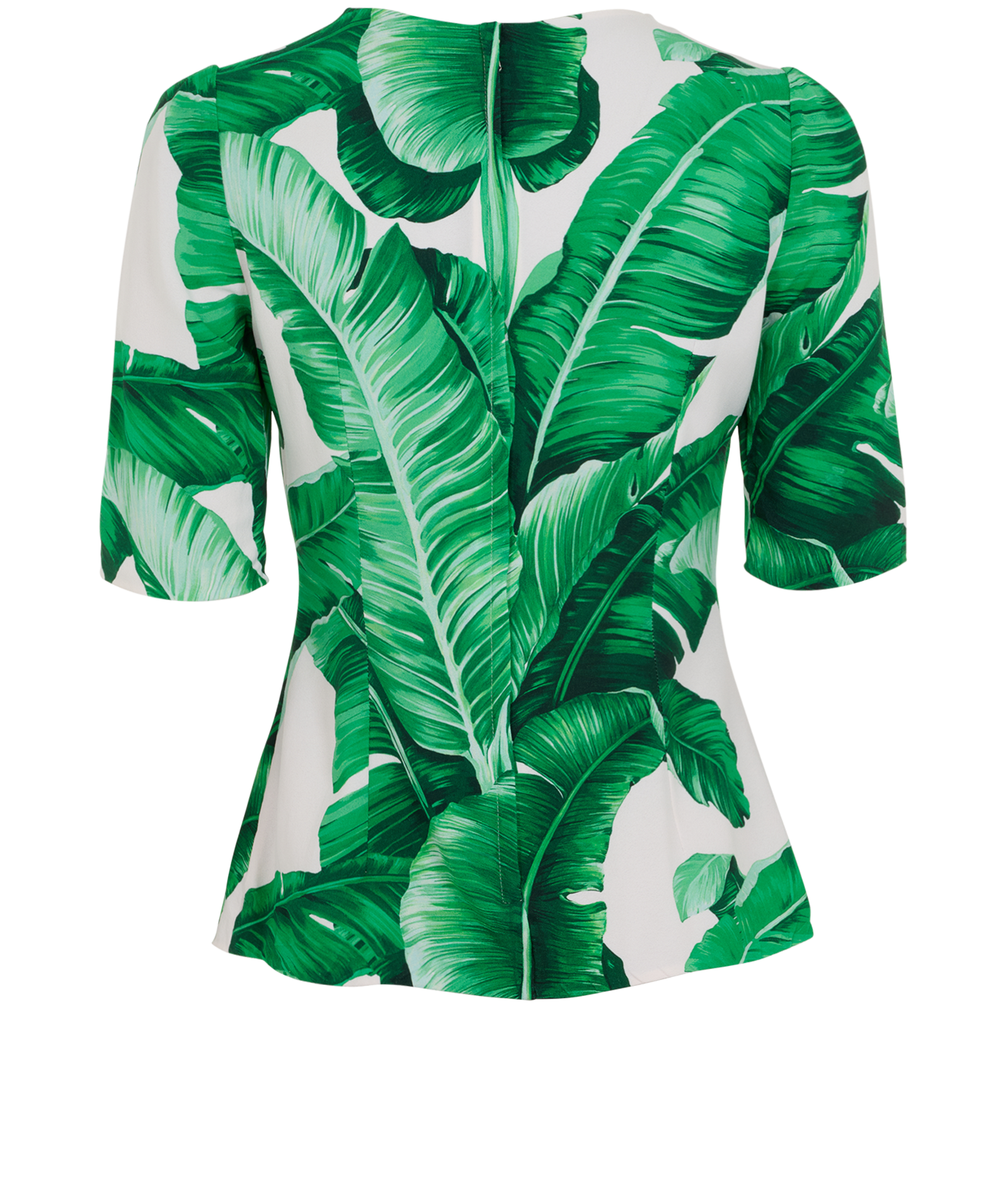 Dolce & Gabbana Leaf Top, &pound;190, Clothing, Green/White, Viscose, Back view