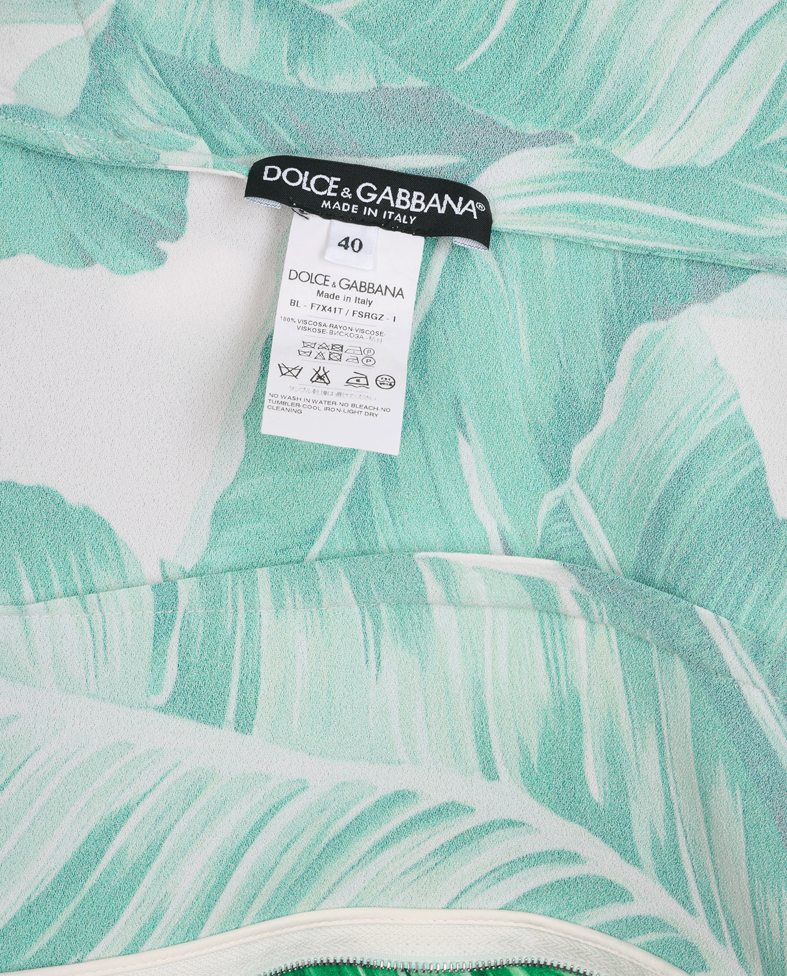 Dolce & Gabbana Leaf Top, &pound;190, Clothing, Green/White, Viscose, Other view
