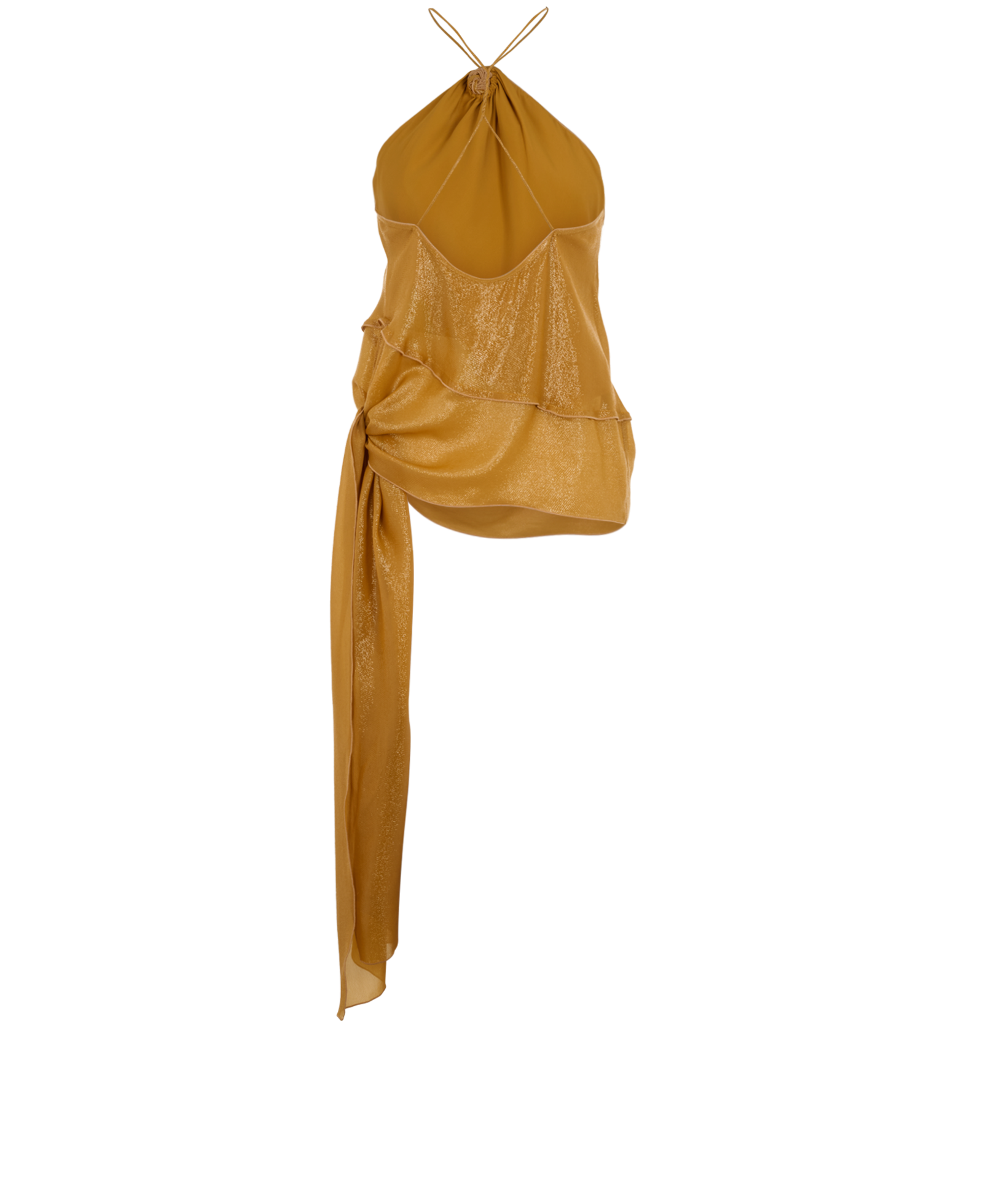 Victoria Beckham Floral Lame Top, &pound;130, Clothing, Yellow, Viscose, Back view