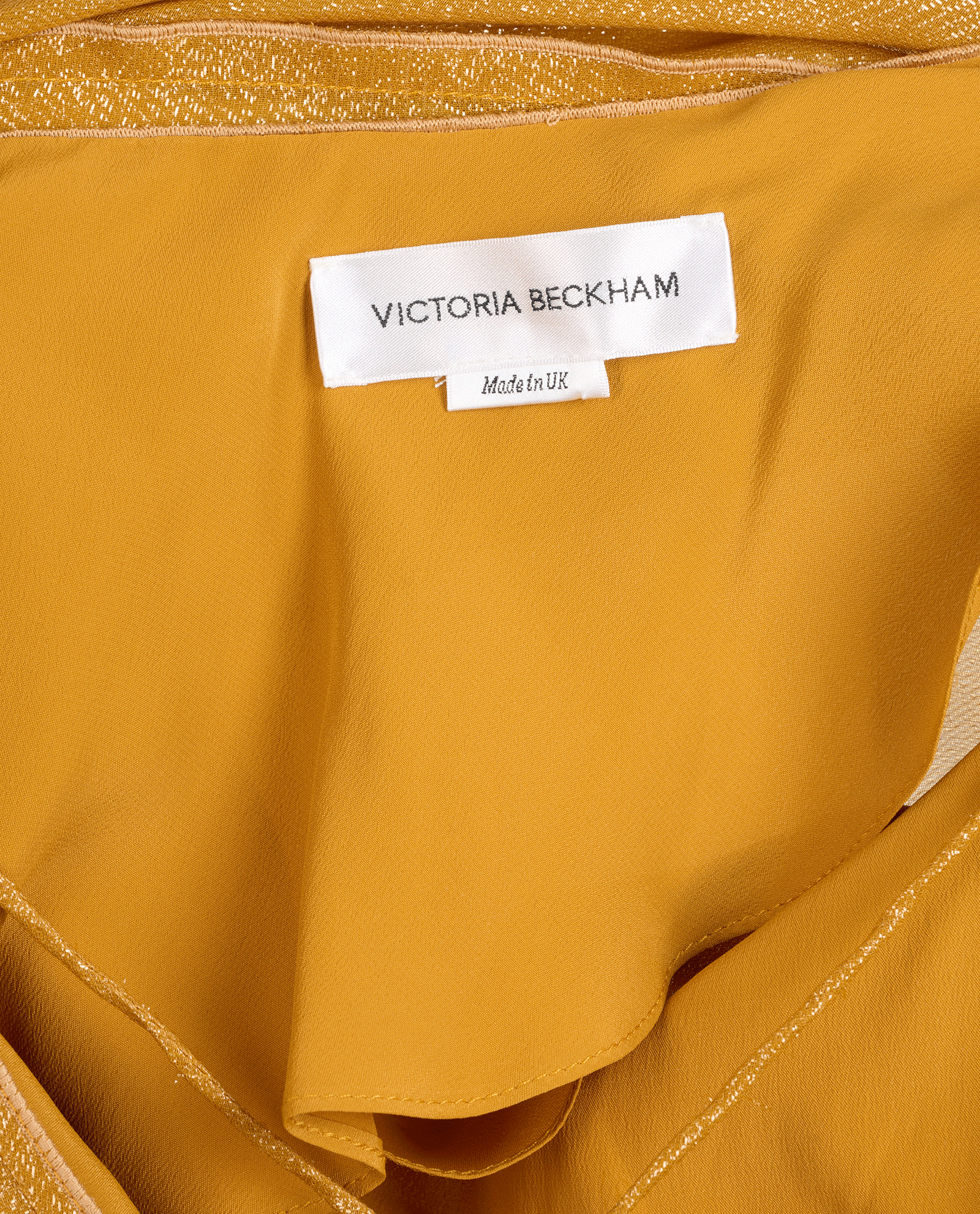 Victoria Beckham Floral Lame Top, &pound;130, Clothing, Yellow, Viscose, Other view