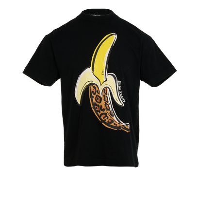 Palm Angels Banana Classic T-Shirt, &pound;80, Clothing, Black, Cotton, Front view