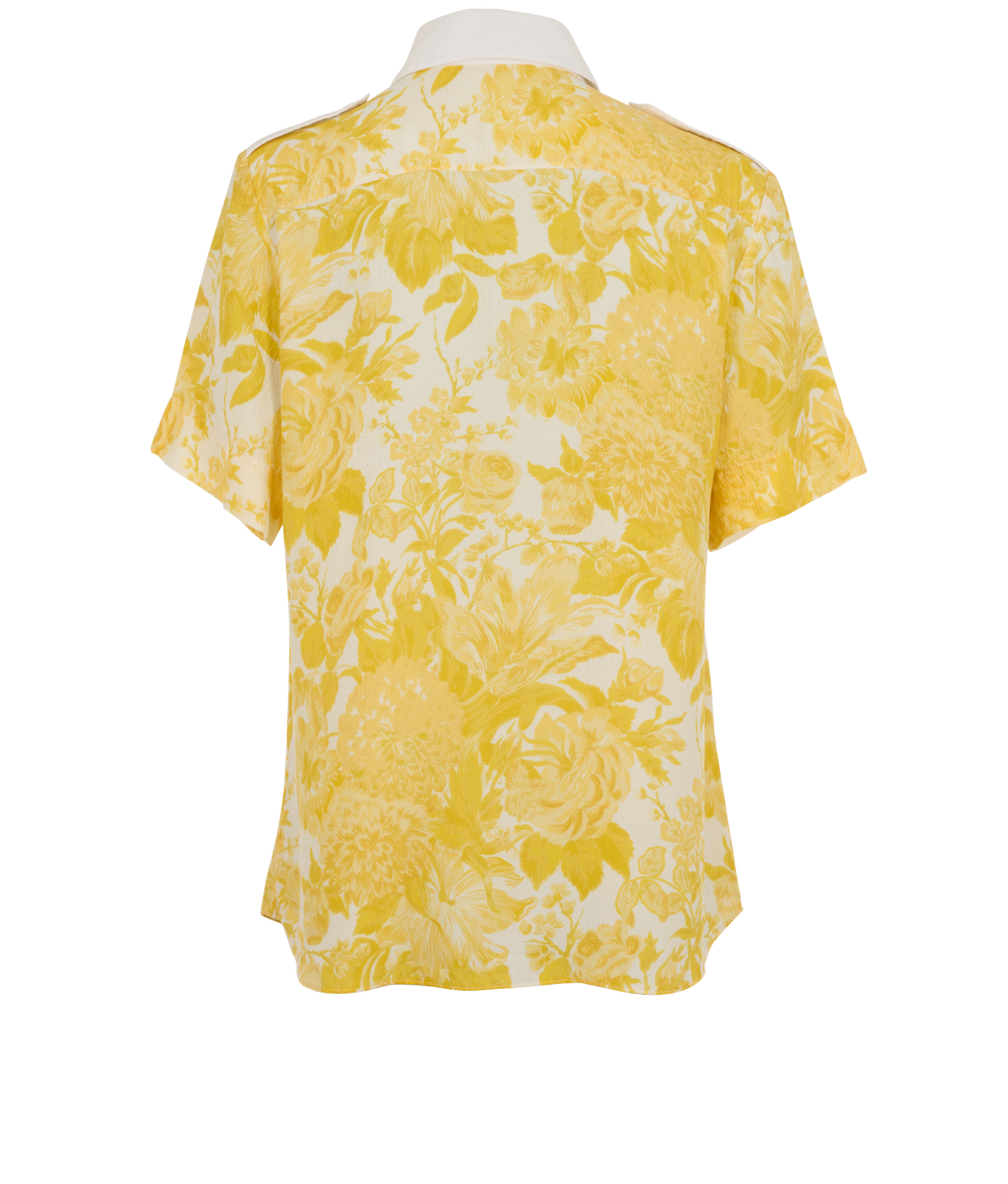 Stella McCartney Floral Polo, &pound;180, Clothing, Yellow, Silk, Back view