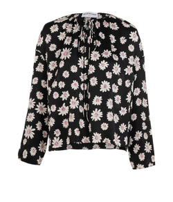 Balenciaga Floral Shirt, Silk, Black/White, UK12, 1*