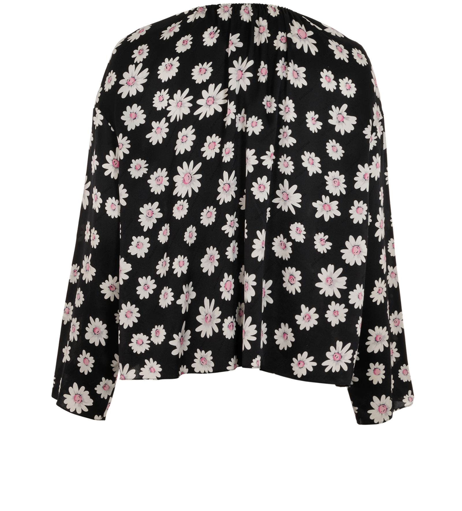 Balenciaga Floral Shirt, &pound;150, Clothing, Black/White, Silk, Back view