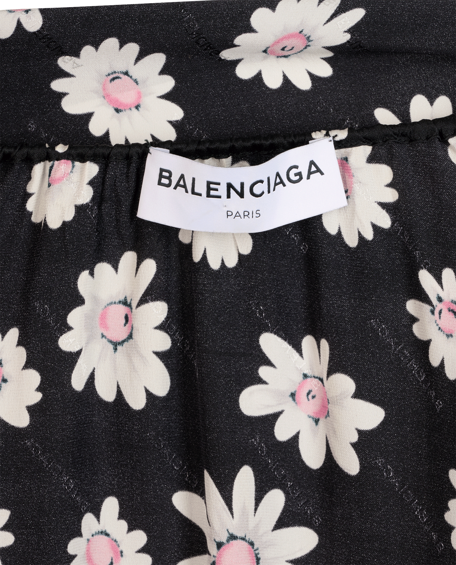 Balenciaga Floral Shirt, &pound;150, Clothing, Black/White, Silk, Other view