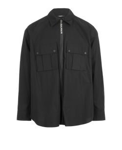 Balmain Zipped Shacket, Mens, Cotton, Black, Sz M, 3*