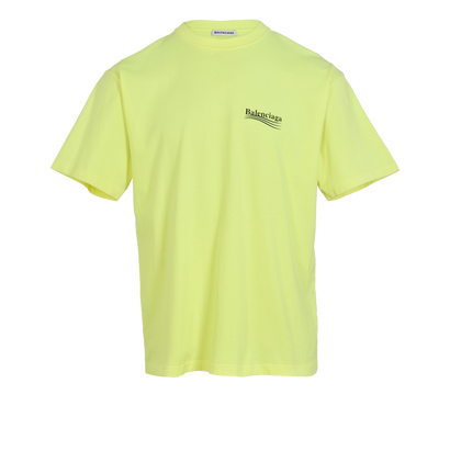 Balenciaga Political Campaign T-Shirt, &pound;110, Clothing, Yellow, Cotton, Front view