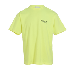 Balenciaga Political Campaign T-Shirt, Cotton, Yellow, UK8, 1*