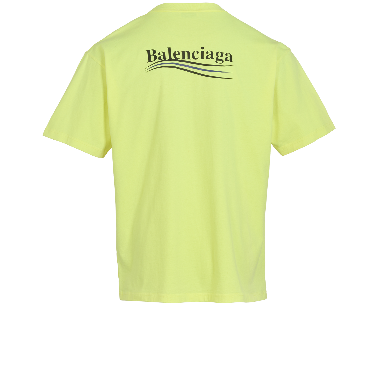 Balenciaga Political Campaign T-Shirt, &pound;110, Clothing, Yellow, Cotton, Back view
