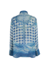 Balmain Rope Print Blouse, &pound;220, Clothing, Blue, Organza Silk/Silk, Back view