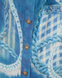 Balmain Rope Print Blouse, &pound;220, Clothing, Blue, Organza Silk/Silk, Other view