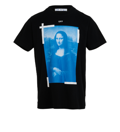 Off-White Mona Lisa T-Shirt, &pound;110, Clothing, Black, Cotton, Front view
