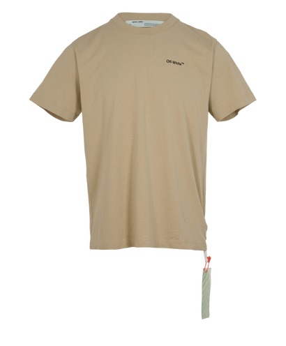 Off-White 3D Arrows T-Shirt, &pound;90, Clothing, Beige, Cotton, Front view