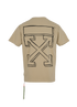 Off-White 3D Arrows T-Shirt, &pound;90, Clothing, Beige, Cotton, Back view