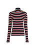 Balmain Stripes Top, &pound;220, Clothing, Blue/Red/White, Polyester (Polymer), Front view