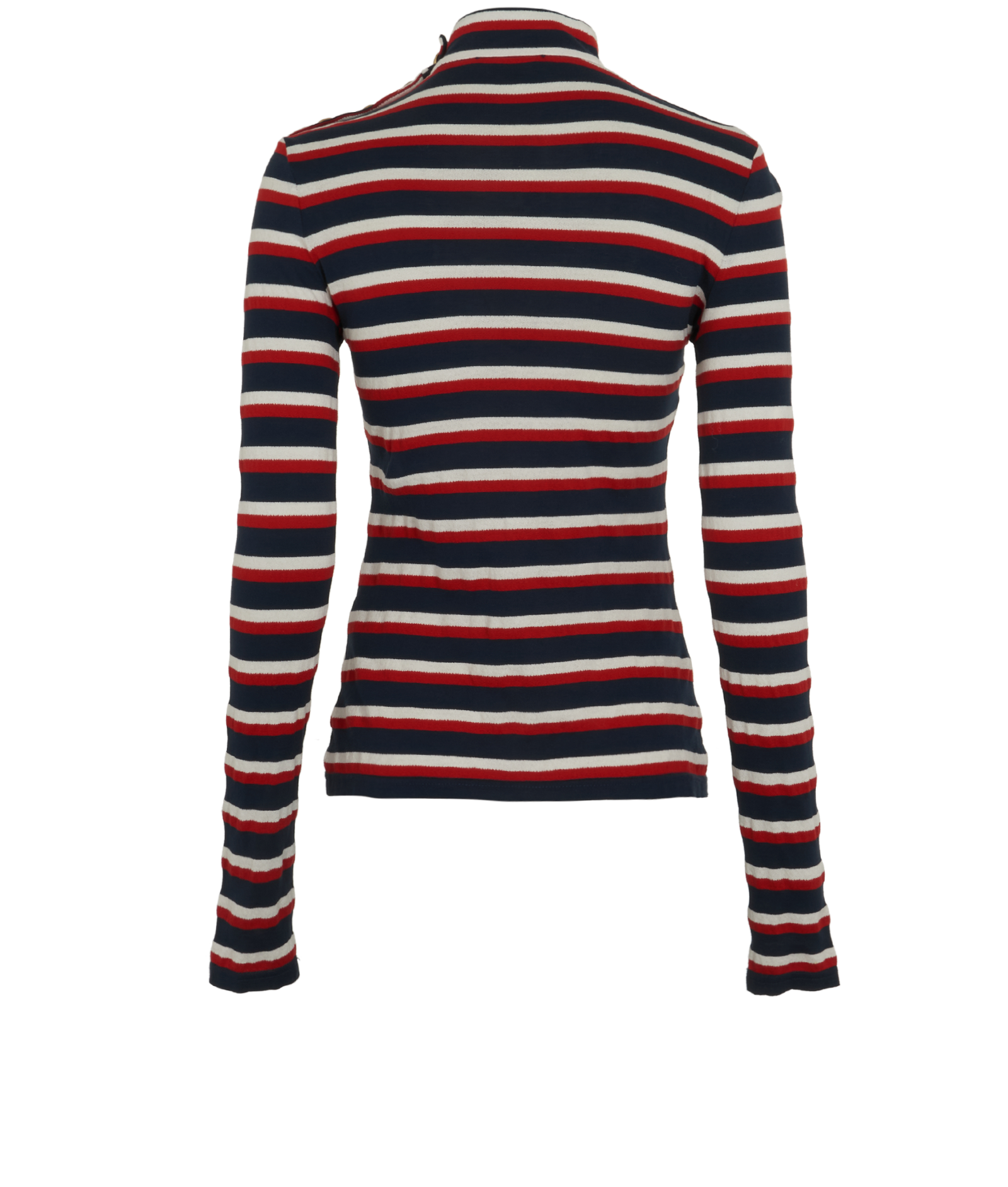 Balmain Stripes Top, &pound;220, Clothing, Blue/Red/White, Polyester (Polymer), Back view