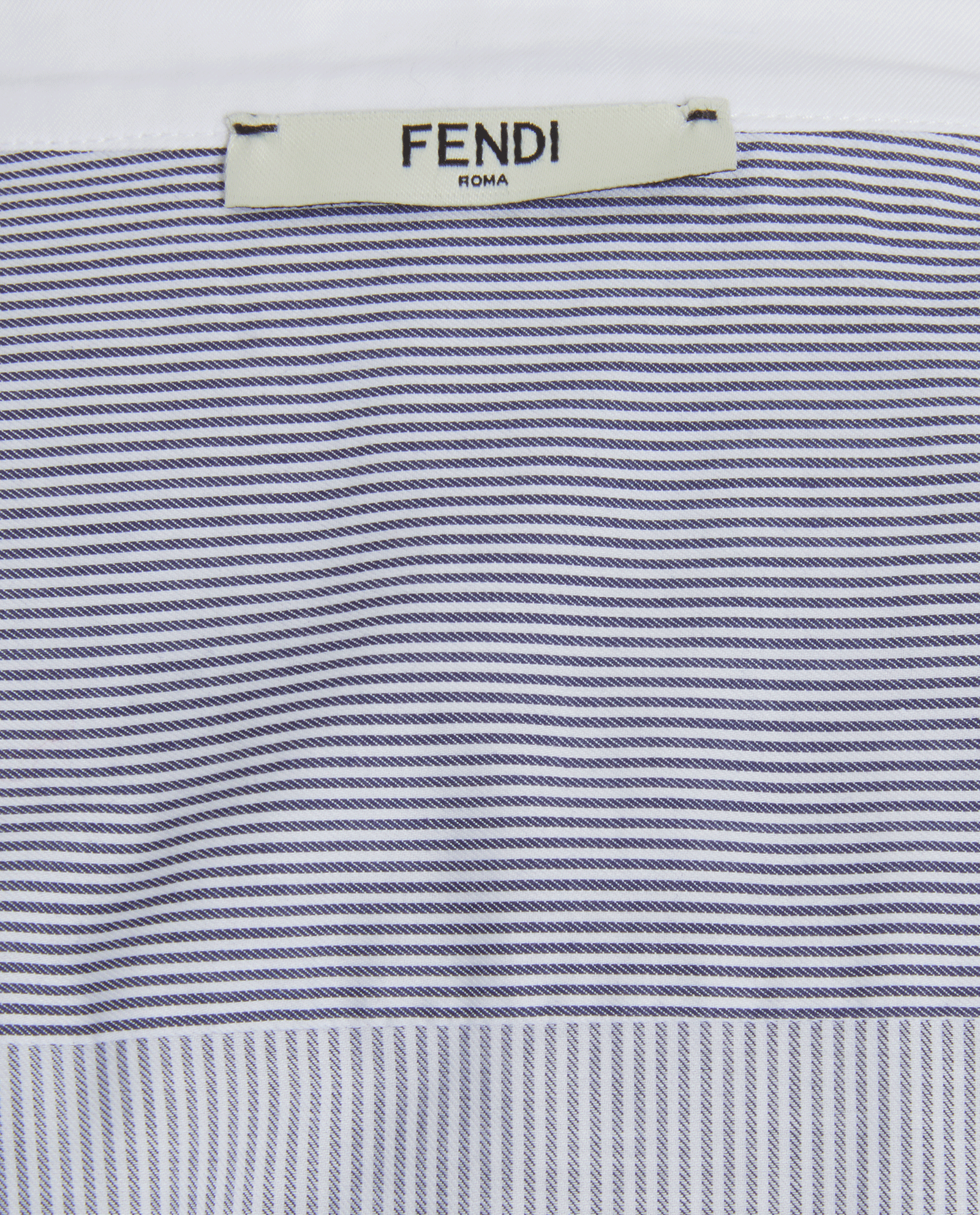 Fendi Striped Band Collar Shirt, &pound;150, Clothing, Blue/White, Cotton, Other view
