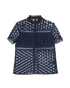 Self-Portrait Star Repeat Top, &pound;120, Clothing, Navy, Polyester (Polymer), Front view