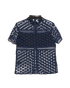 Self-Portrait Star Repeat Top, &pound;120, Clothing, Navy, Polyester (Polymer), Back view