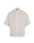 Balenciaga All Over Logo Oversized Shirt Mens, &pound;210, Clothing, Pink/White, Cotton, Front view