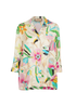 Gucci Flower Print Long Sleeved Shirt, &pound;295, Clothing, Cream/Green/Pink, Silk, Front view