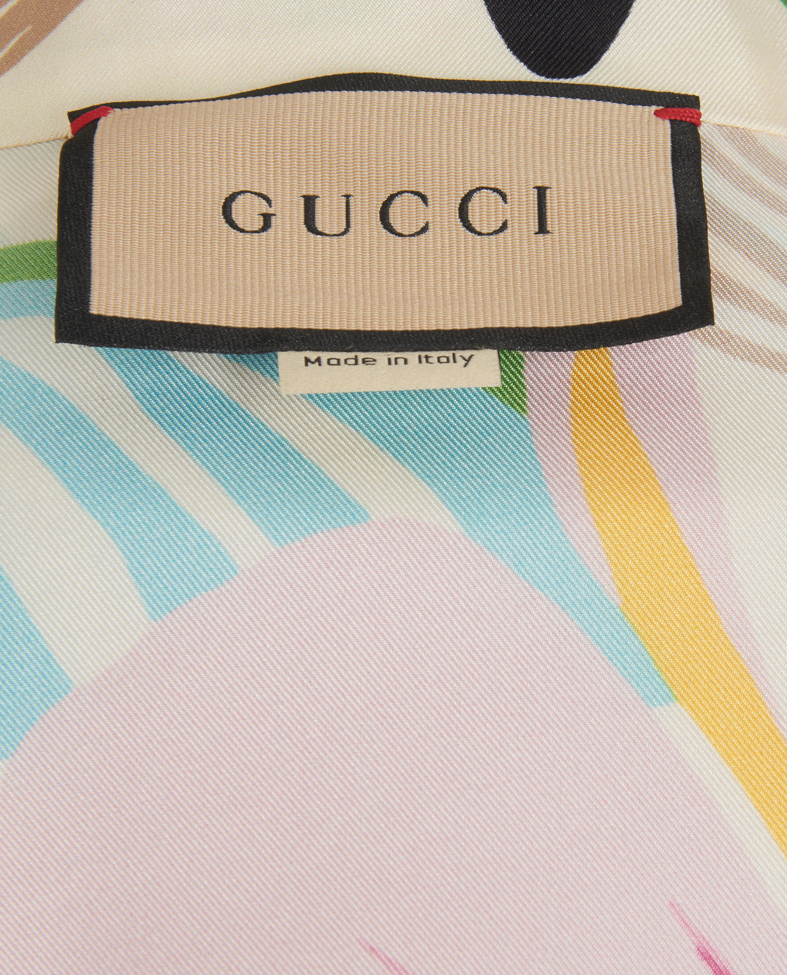 Gucci Flower Print Long Sleeved Shirt, &pound;295, Clothing, Cream/Green/Pink, Silk, Other view