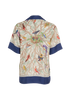 Gucci Bird Shirt, &pound;220, Clothing, Blue/Cream, Silk, Back view