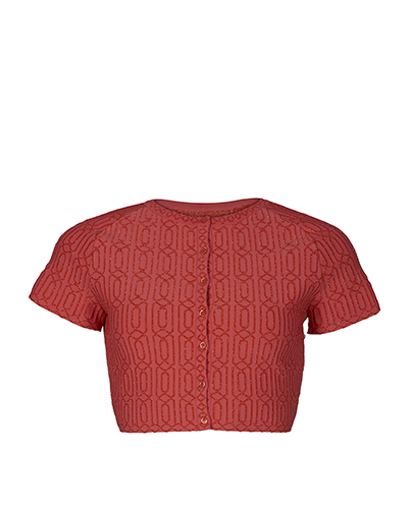 Alaia Red Cardigan, front view