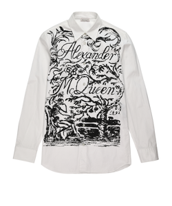 Alexander McQueen Shirt, Mens, Cotton, White, Sz XS, 3*