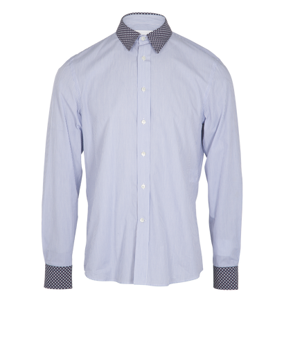 Alexander Mcqueen Skull Collar Stripe Shirt, front view