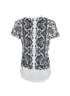 Alexander McQueen Cut-Out & Raw-Trim Paisley T-Shirt, back view
