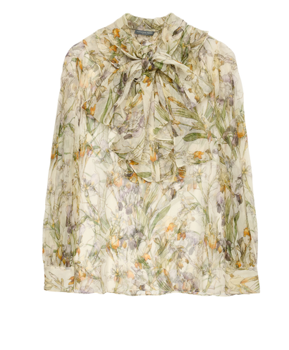 Alexander McQueen Floral Blouse, front view