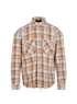 Amiri Checked Distressed Shirt, &pound;150, Clothing, Cream, Cotton, Front view